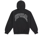Load image into Gallery viewer, Supreme Cracked Raglan Zip Up Hooded Sweatshirt Black
