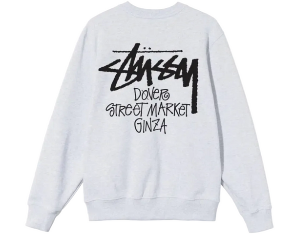 Stussy x Dover Street Market Ginza Taps Stussy for Logo-Clad Chapter Pack Crewneck Grey