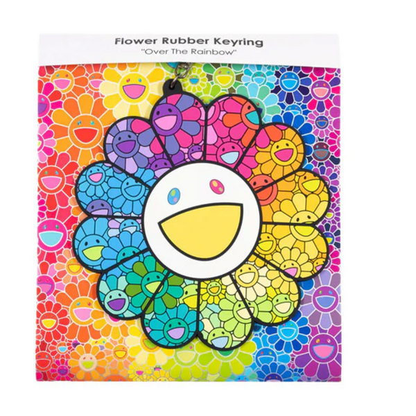 Takashi Murakami Flower Rubber Keyring - Over the Rainbow