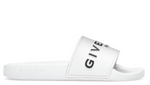 Load image into Gallery viewer, Givenchy Logo Signature Slides  White Black
