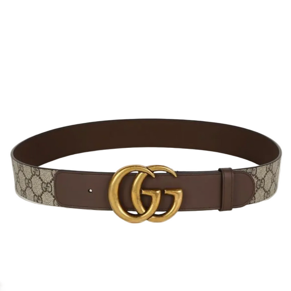 Gucci GG Supreme Monogram Matte Plutone Calfskin Double G (Brandnew)