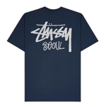 Load image into Gallery viewer, Stussy Stock Seoul Exclusive T-shirt Navy

