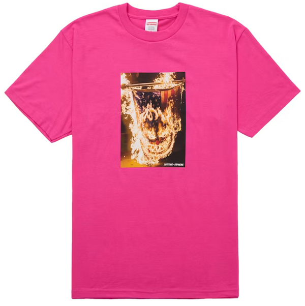 Supreme x Spitfire Flag Tee Pink