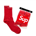 Load image into Gallery viewer, Supreme Hanes Socks (4 Pack) Red
