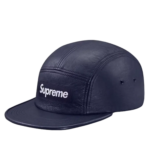 Supreme Leather Camp Cap Royal