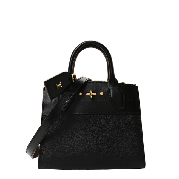Louis Vuitton Calfskin City Steamer Mini Black