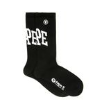 Load image into Gallery viewer, AAPE  Moonface logo Crew Socks Black
