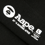 Load image into Gallery viewer, AAPE  Moonface logo Crew Socks Black
