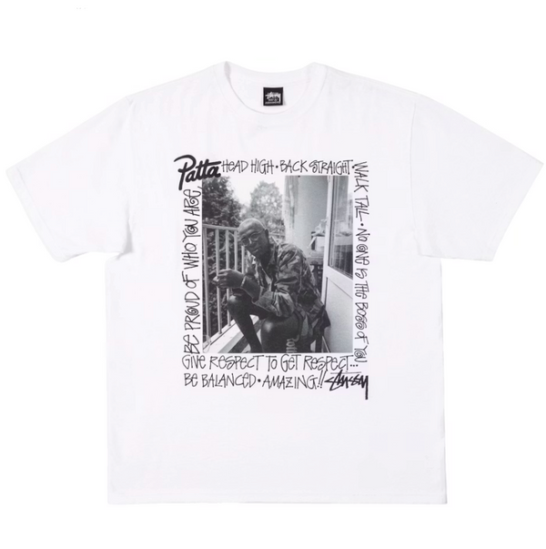 Stussy x Patta Respect Tee White