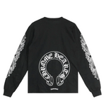Load image into Gallery viewer, Chrome Hearts  Black Horseshoe Long Sleeve Tee
