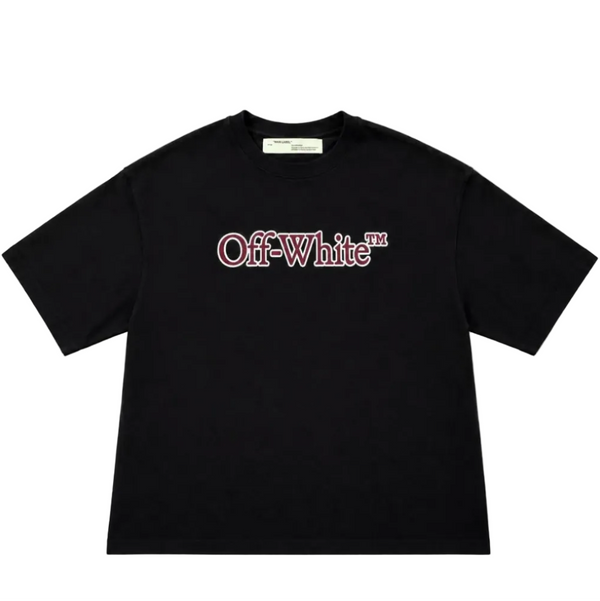 Off-White Black Maroon White Arrow Short Sleeve T-shirt Black