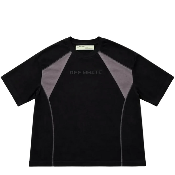 Off-White Black Purple Short Sleeve T-shirt Black