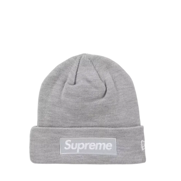 Supreme New Era Box Logo Beanie (FW24) Heather Grey