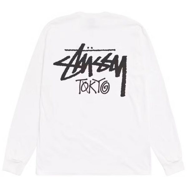 Stussy Stock Tokyo LS Tee White
