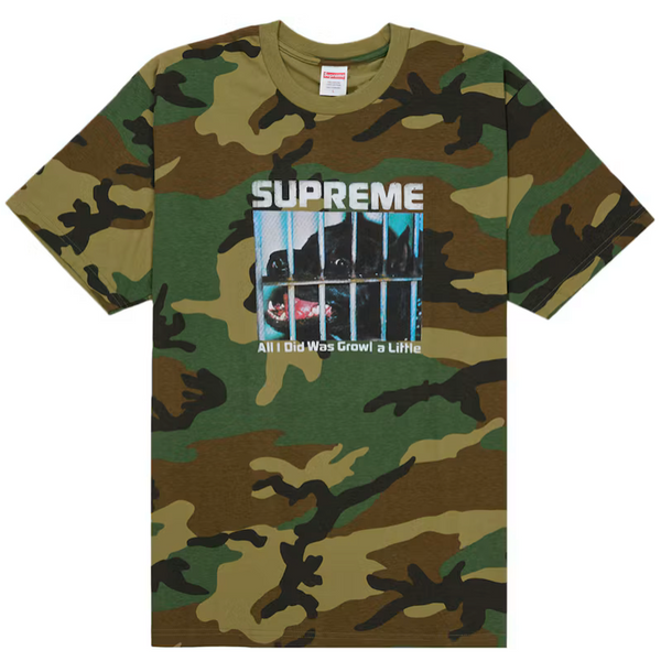 Supreme Growl Tee Woodland Camo