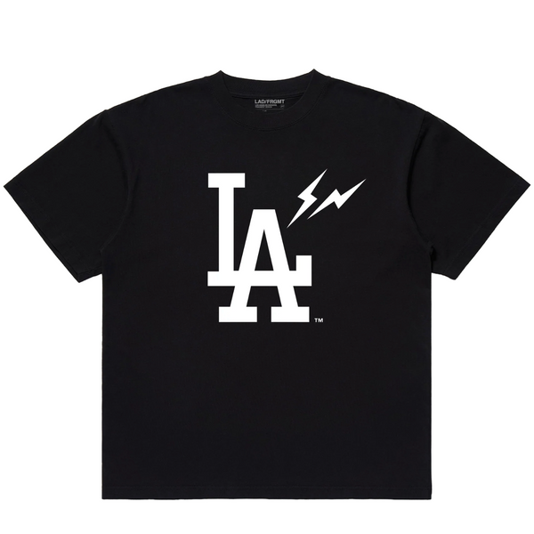 Fragment x Los Angeles Dodgers Big LA Men's Heavyweight Tee Black