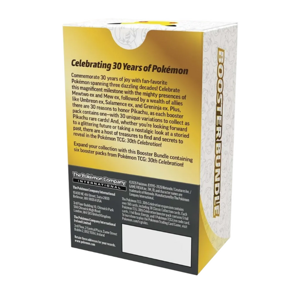 Pokémon TCG 30th Anniversary Booster Bundle (Eng) (Sold per box)