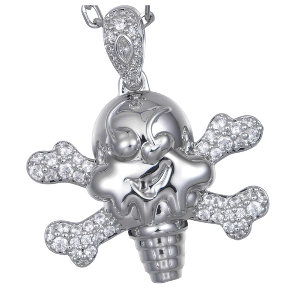 BBC Ice cream x Aporro Iced-out Ice cream Skull Pendant