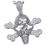 Load image into Gallery viewer, BBC Ice cream x Aporro Iced-out Ice cream Skull Pendant
