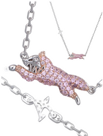 Load image into Gallery viewer, BBC Ice cream x Aporro Iced-out Running Dog Pendant
