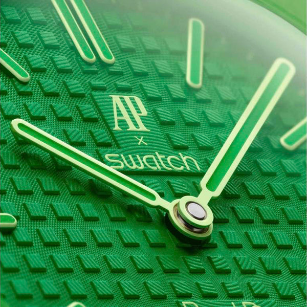 Swatch x Audemars Piguet AP Bioceramic Royal Pop Green Eight SSX03G100N