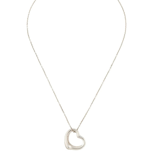 Tiffany & Co. Elsa Peretti Open Heart Small Pendant with Necklace (Vintage)