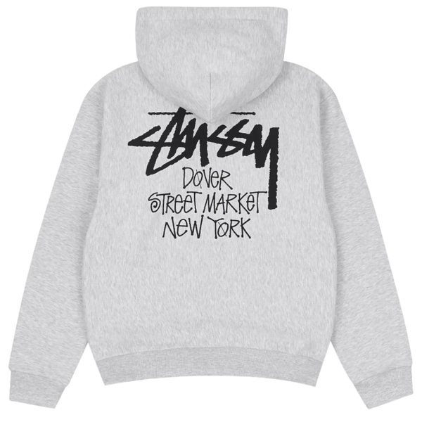 Stussy x Dover Street Market New York Zip Hoodie Ash Heather