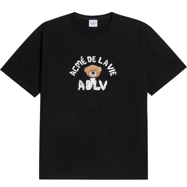 ADLV Teddy Bear Bear Doll Short Sleeve T-Shirt Black