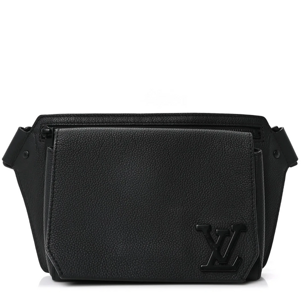 Louis Vuitton Grained Calfskin Aerogram Takeoff Sling Black (Like new)