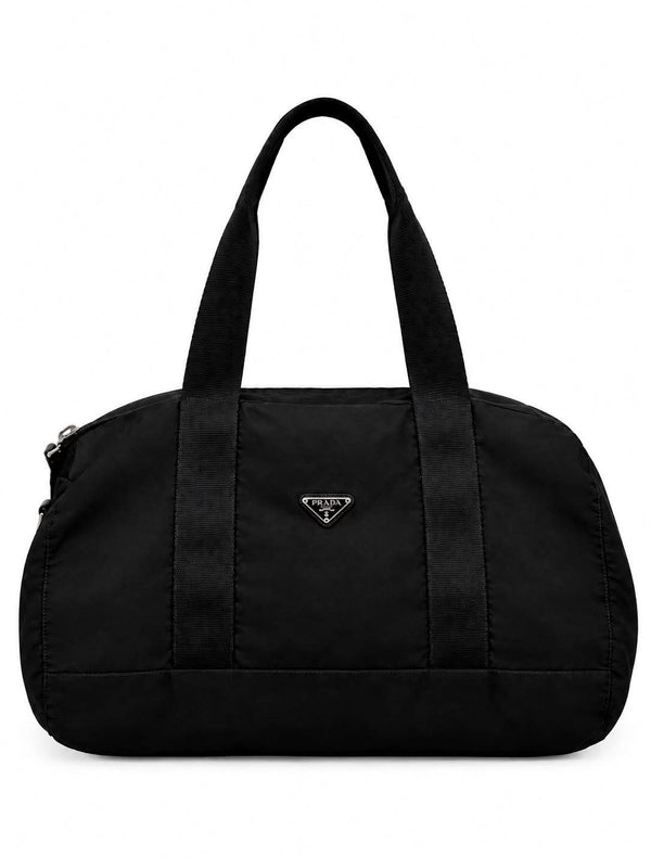 Prada Boston Duffle Nylon Bag Black (Pre-owned)