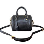 Load image into Gallery viewer, Louis Vuitton Speedy Handbag Phyton 20 Black
