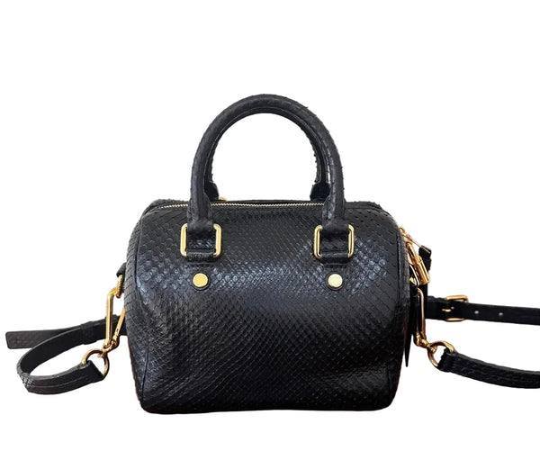 Louis Vuitton Speedy Handbag Phyton 20 Black (Like New)