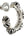 Chrome Hearts Small Cross Hoop Earring Silver