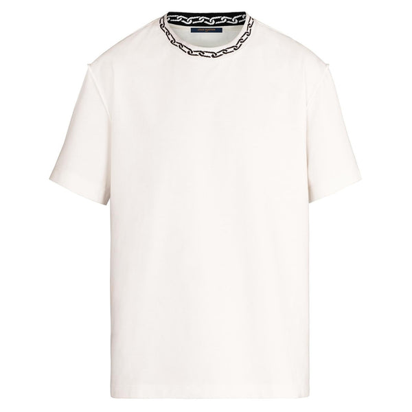Louis Vuitton T-Shirt With Chain Jacquard Rib Collar (Pre-owned)