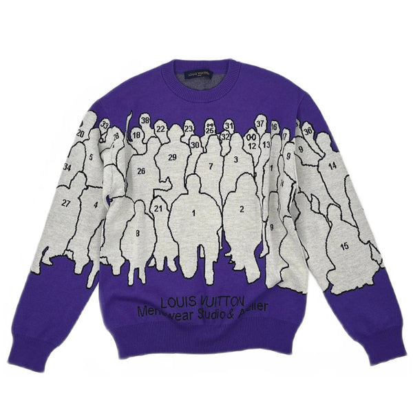 Louis Vuitton Studio Jacquard Crewneck Sweater 'Purple'
