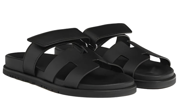 Hermes Chypre Sandal Noir Calfskin Leather (Women's)