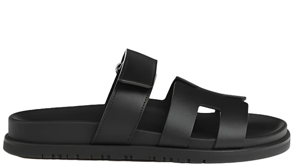 Hermes Chypre Sandal Noir Calfskin Leather (Women's)