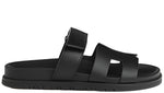 Load image into Gallery viewer, Hermes Chypre Sandal Noir Calfskin Leather (Women's)
