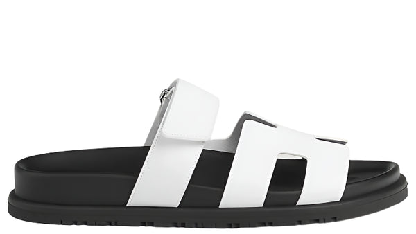 Hermes Chypre Sandal Blanc Calfskin Leather (Women's)