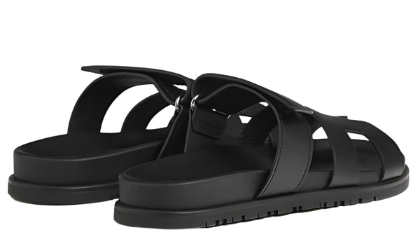 Hermes Chypre Sandal Noir Calfskin Leather (Women's)