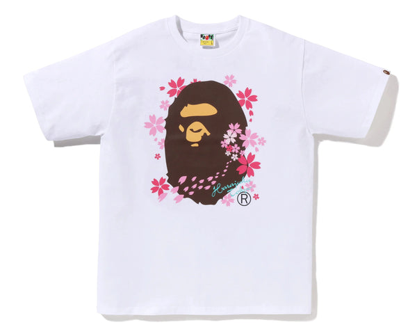 Bape Sakura Ape Head Tee White
