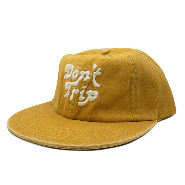 Don't Trip Washed 5 Panel Strapback Mustard