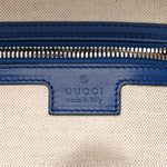 Load image into Gallery viewer, Gucci Calfskin GG Tennis Embossed Backpack Intense Metal Blue Black
