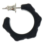 Load image into Gallery viewer, Chrome Hearts Cross Band Hoop Silicone Earring Black

