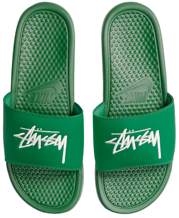 Nike Benassi Slide Stussy Pine Green Sail