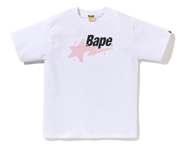 Bape Sakura Sta Tee White Pink