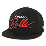Load image into Gallery viewer, New Era 9FIFTY Chicago Bulls Scripted Turn Snapback Black
