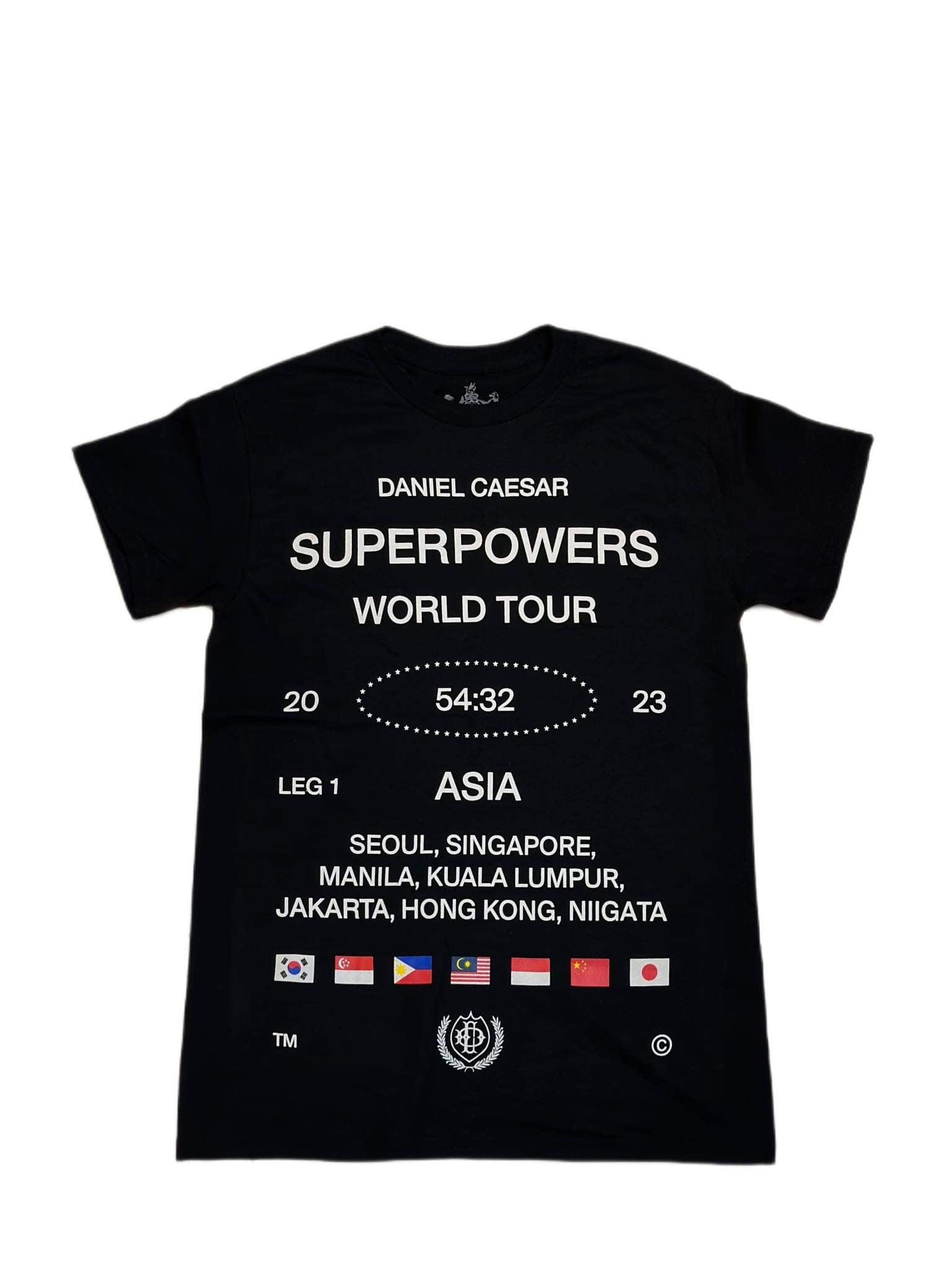 Daniel Caesar Superpowers Tour Manila Black T-shirt – shoegamemanila
