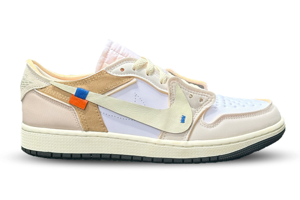 Jordan 1 Low OG EX ‘Off-White Inspired’ Coconut Milk (Handcrafted Custom)