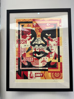 Load image into Gallery viewer, SHEPARD FAIREY Obey Three Faces Collage no.2 (Signed &amp; Framed)
